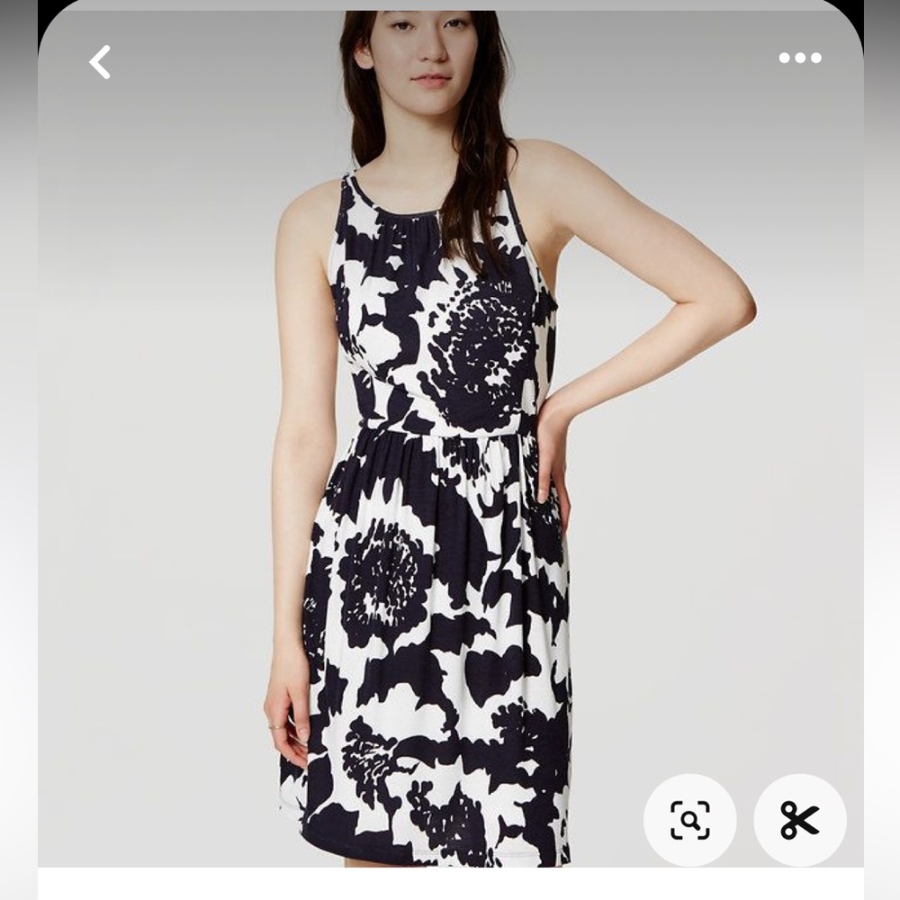 Loft Monochrome Floral Dress